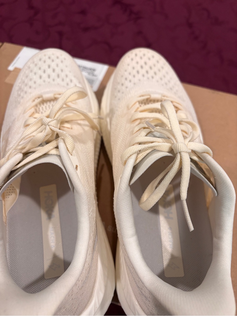 Hoka Mach 6  Running Shoes — Pale Cream Lightweight Trainer women’s 9b - Picture 6 of 8